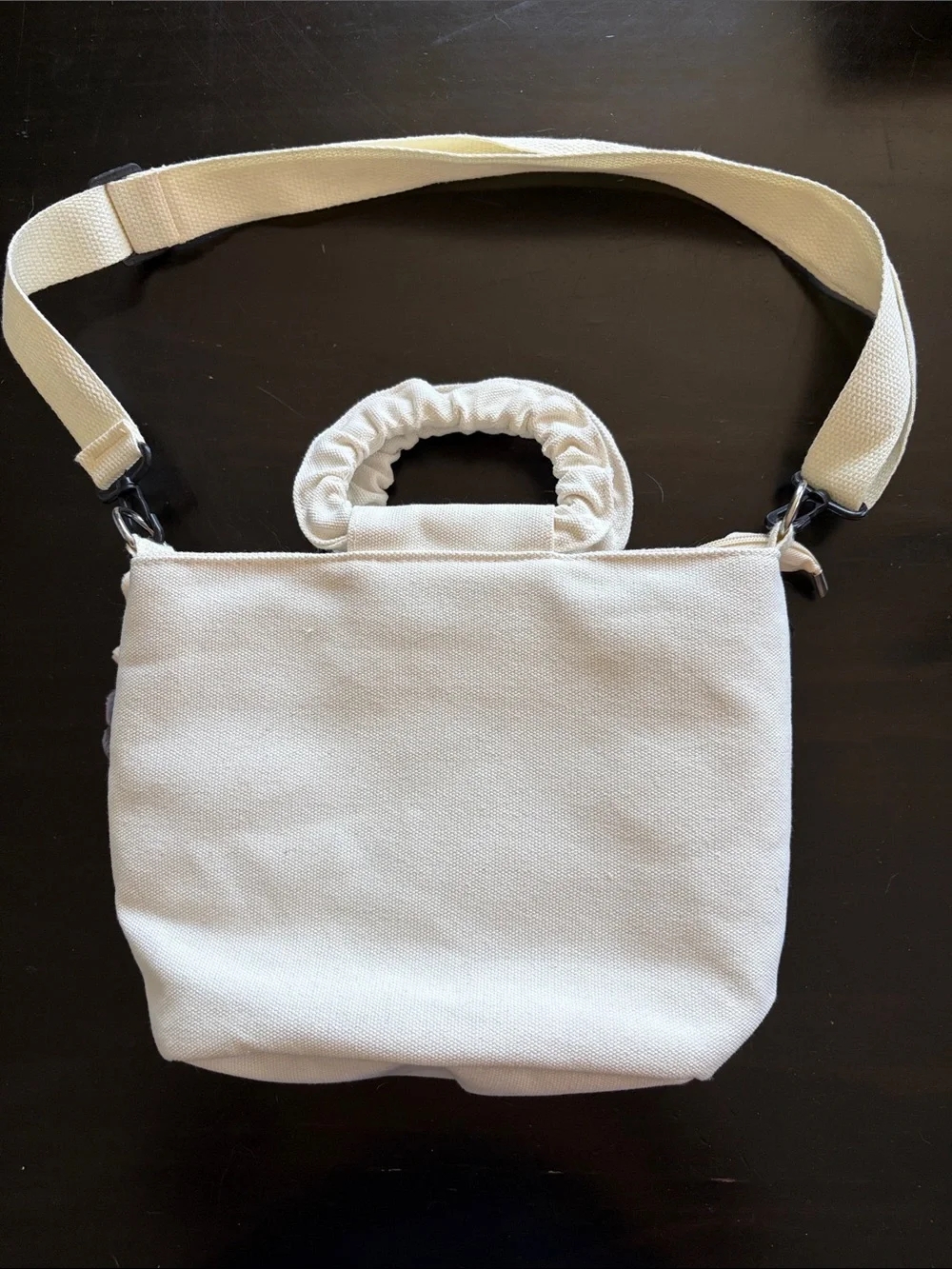 Kids Plush Finger Puppet Canvas Tote Bag - White with Multicolor Plush Animals